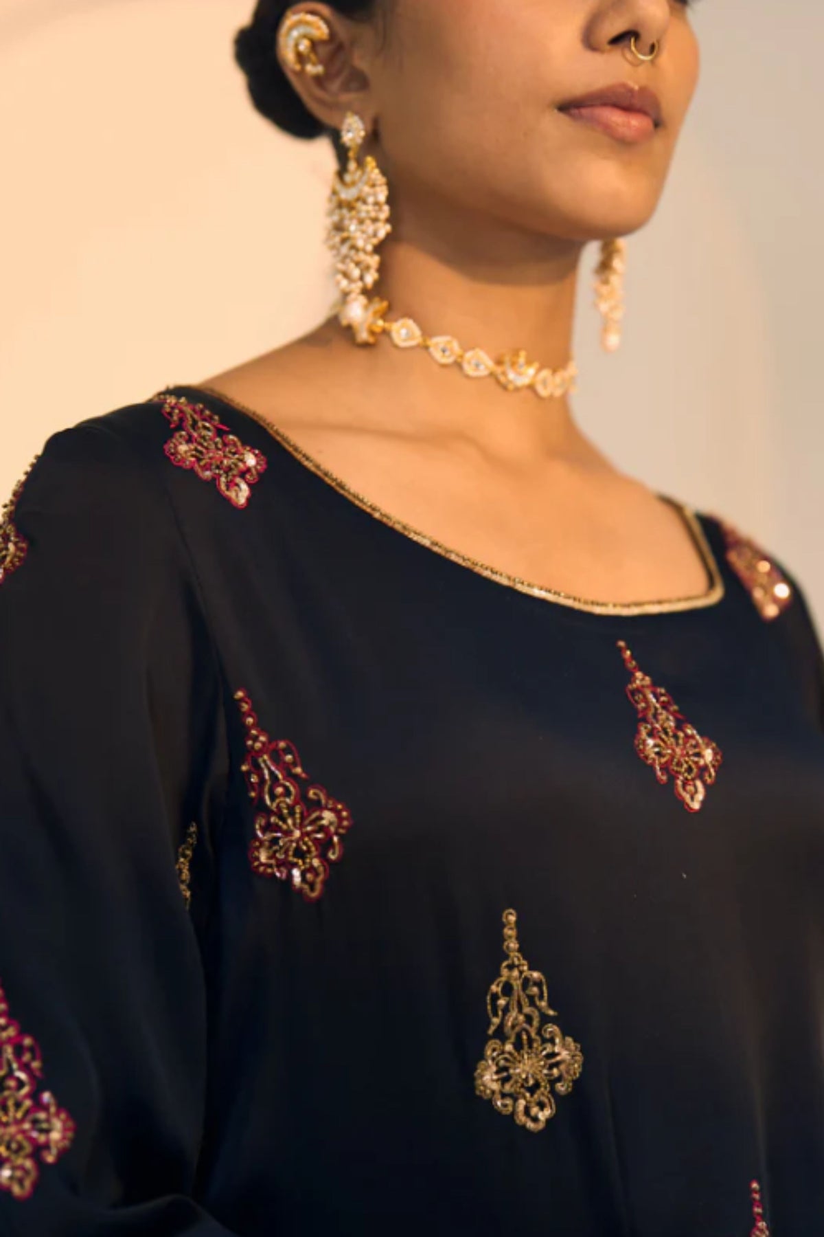 Black Chavi Kurta Set