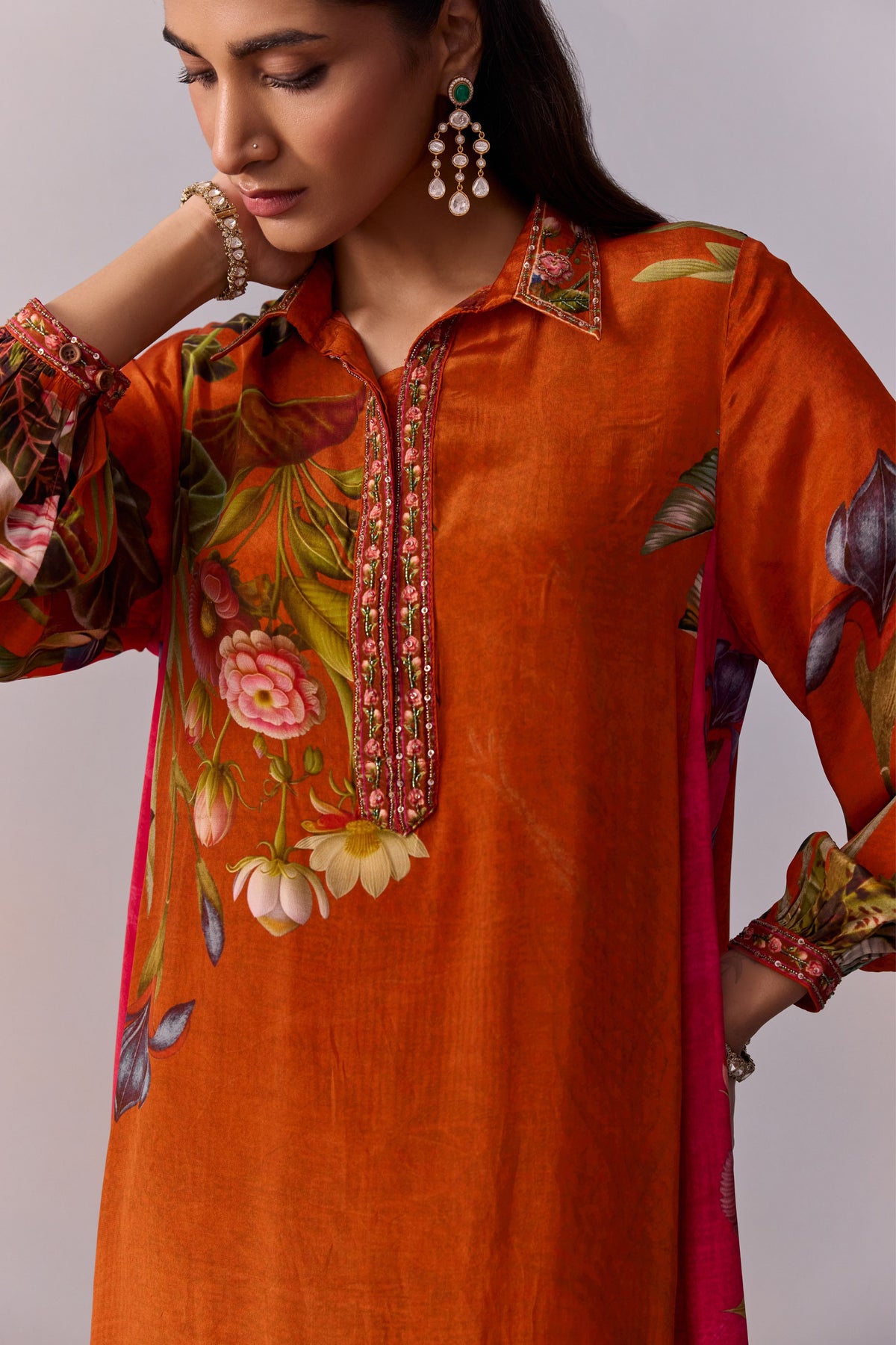 Sunset Orange Elira Dress