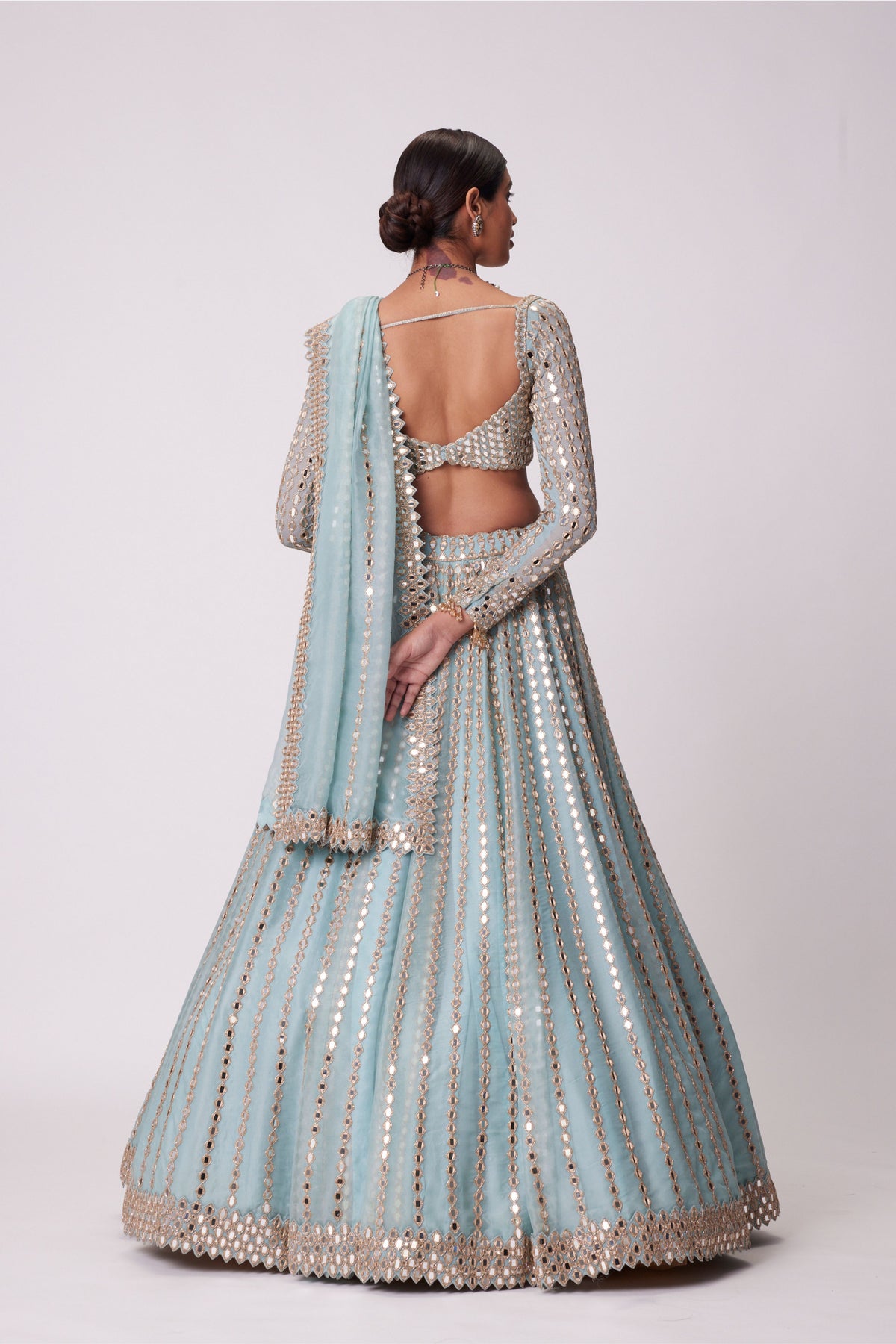 Powder Blue Lehenga Set