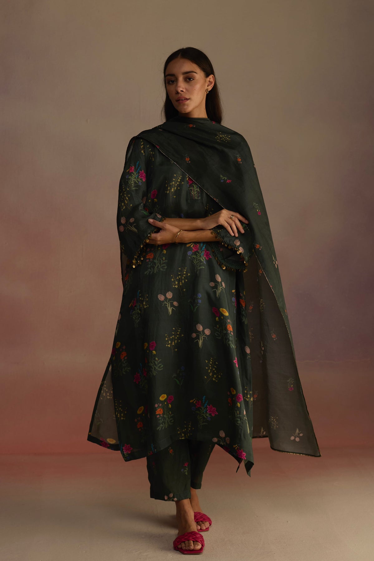 Zaira Long Green Kurta