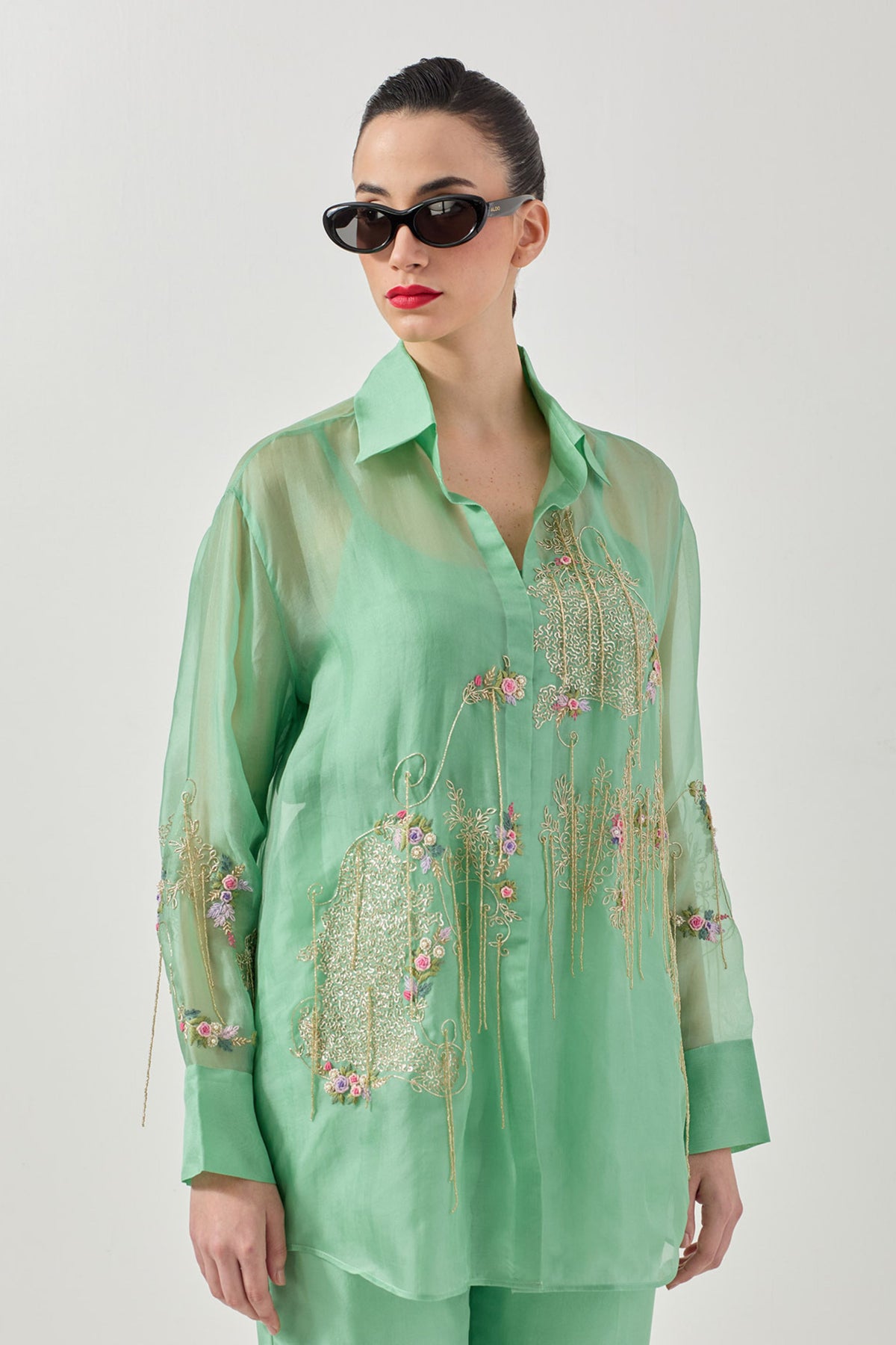 Lolo Emb Pastel Green Shirt