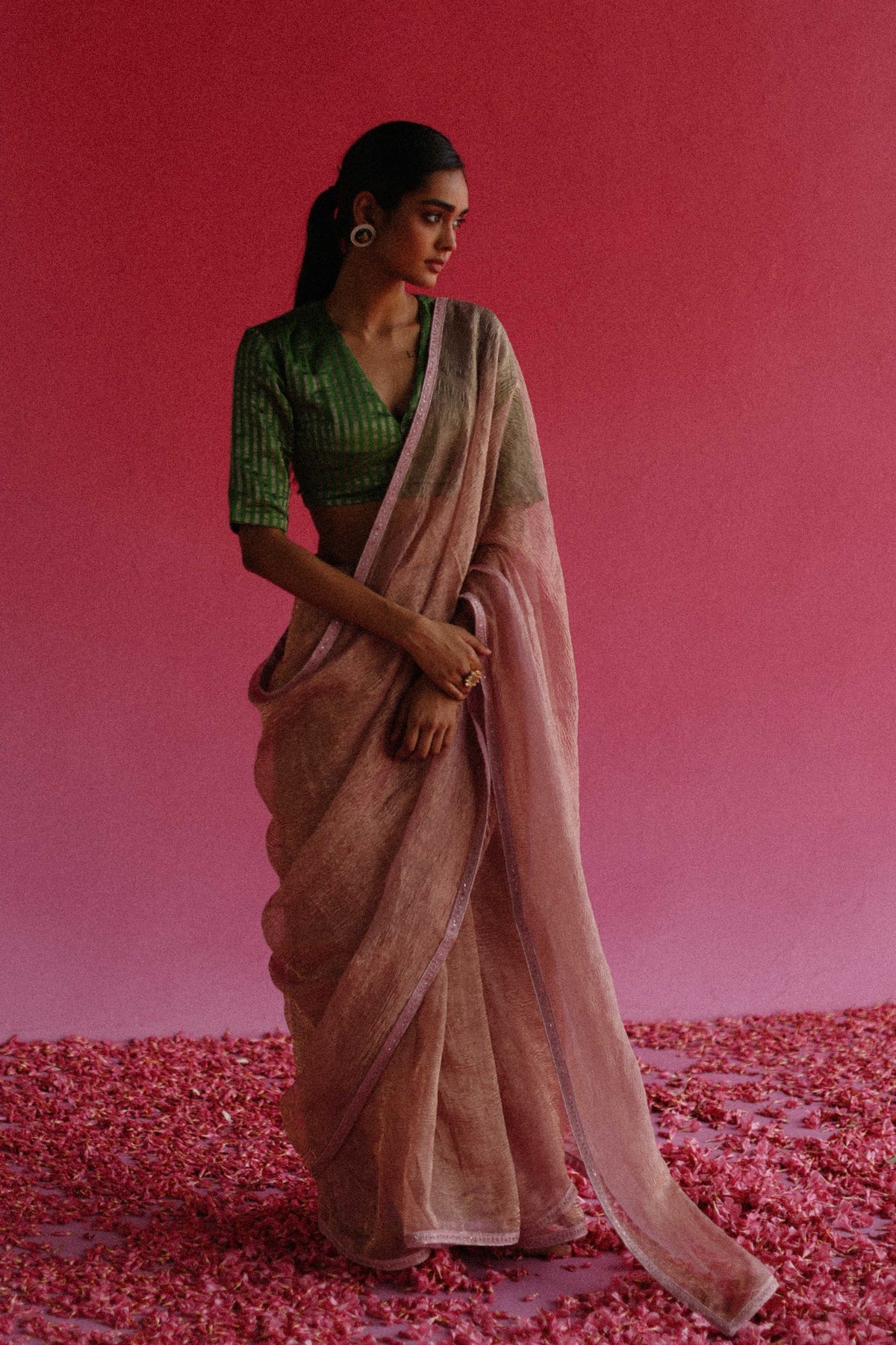 Sharad Pink Saree Set