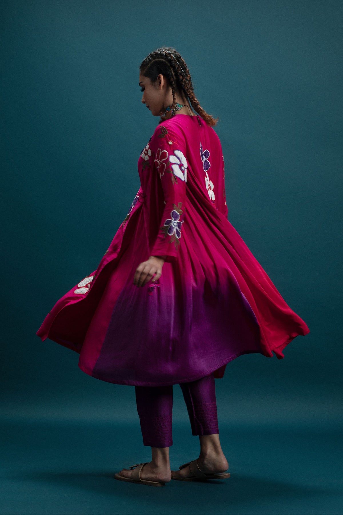 Magenta Overlaped Tunic