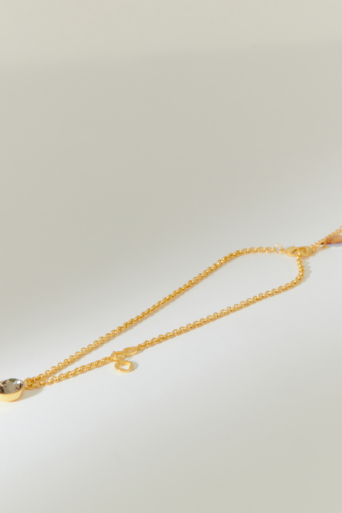 Capella Double Crystal Necklace - Sepia