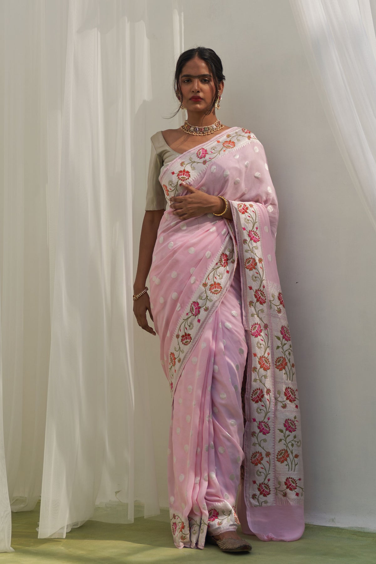 Aboli Pink Saree