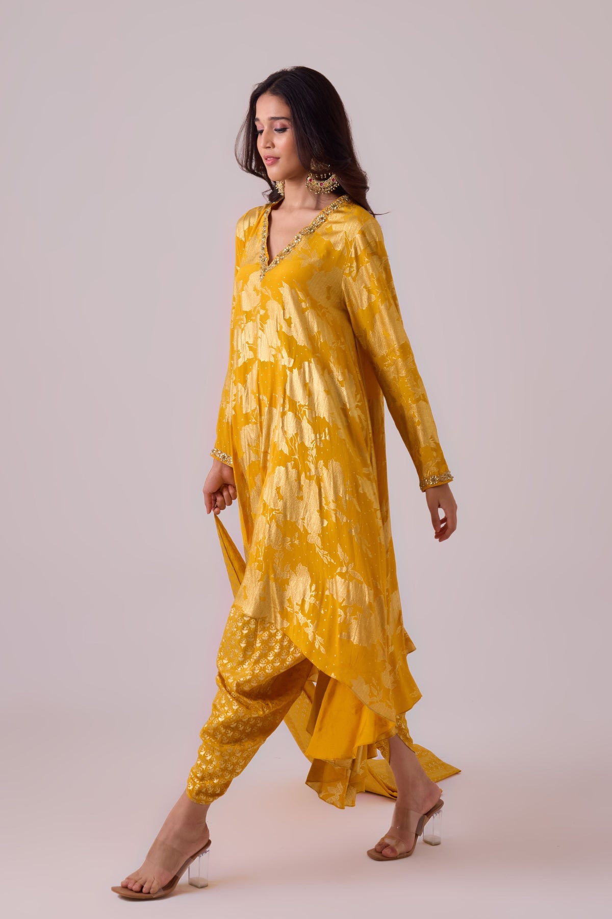 Haldi Phool Kurta Set