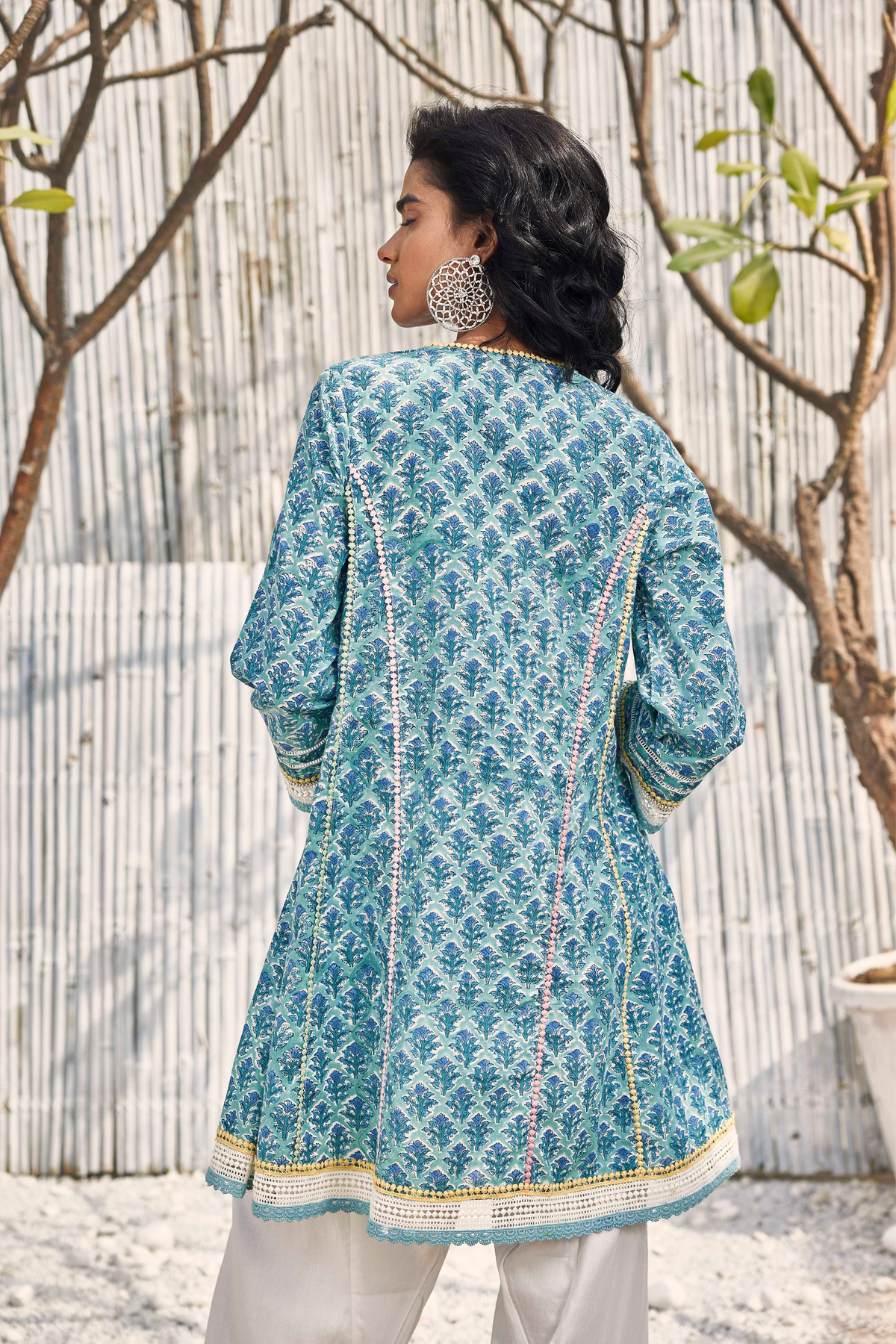 Block Print Short Kurta Set