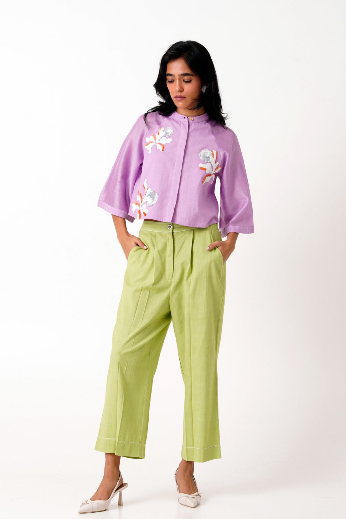 Zola Crop Shirt and Pant Set