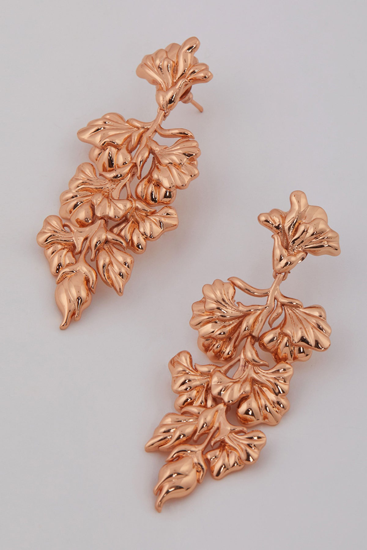 Rose gold flos earrings