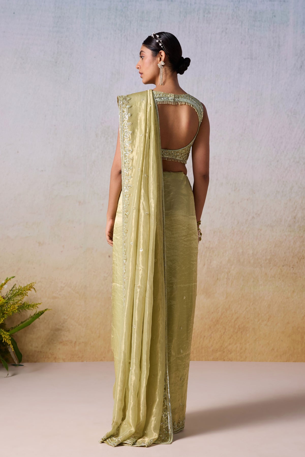 Sage Green Saree