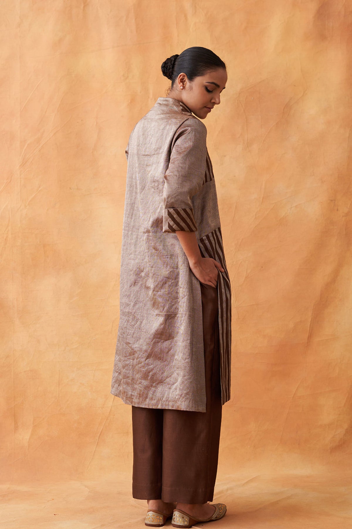 Silver Brown Kurta