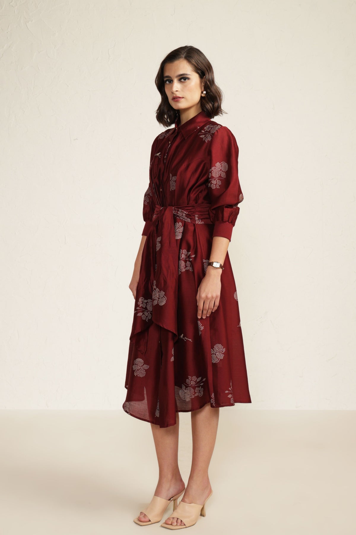 Burgandy Charles Dress