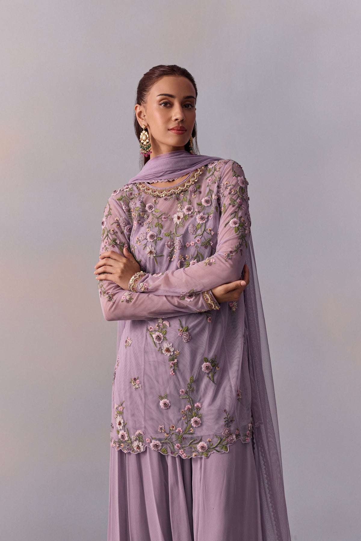 Lilac Fidah Sharara Set