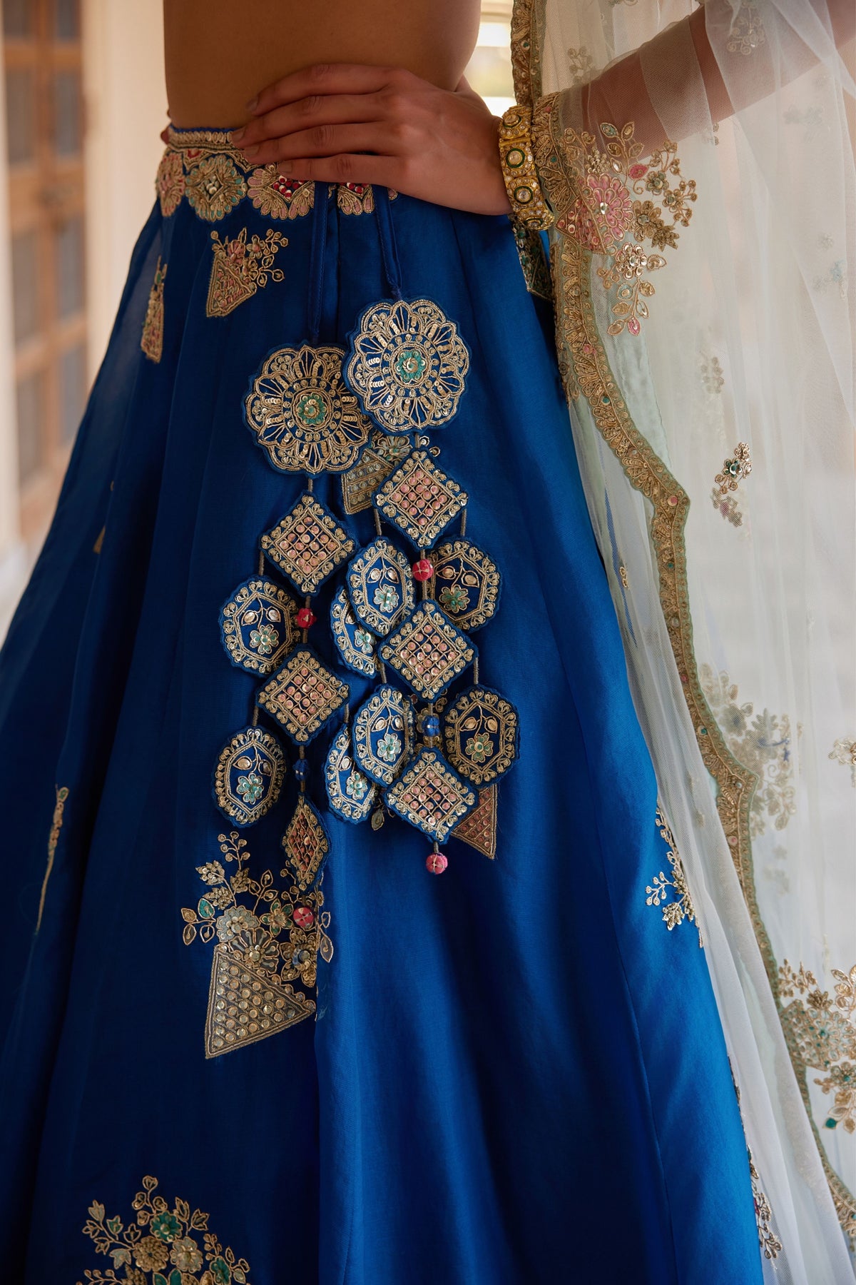 Blueberry Embroidered Lehenga Set