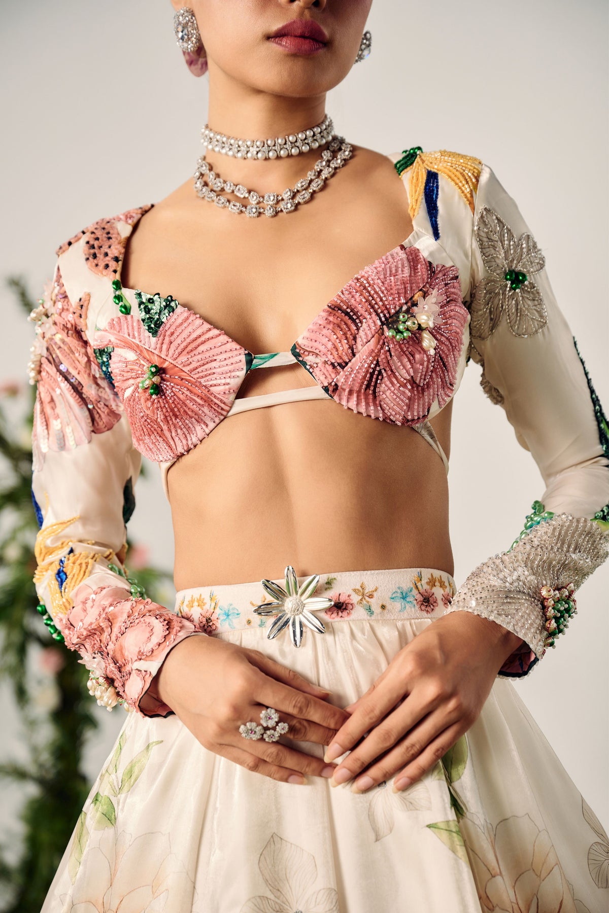 Pastel Floral Lehenga Set