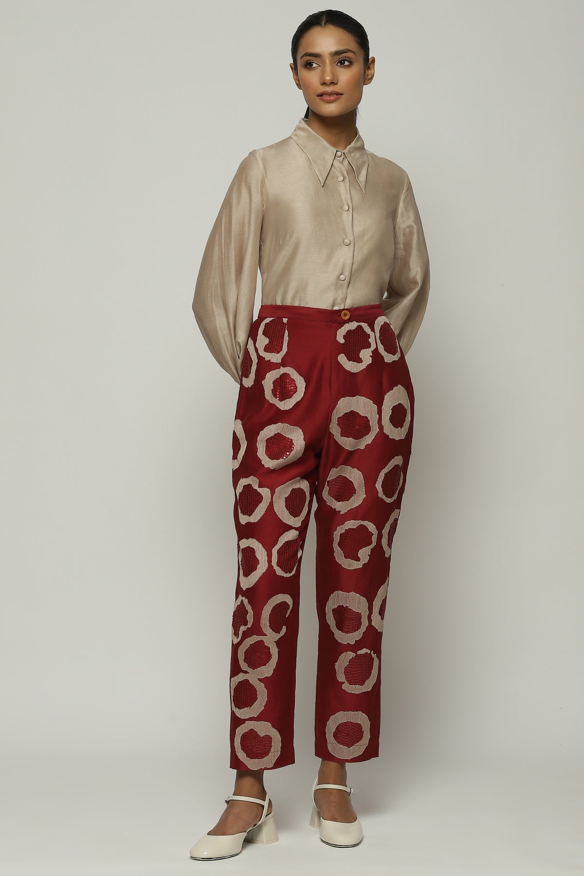 Aari Rings And Sequins Tapered Pant