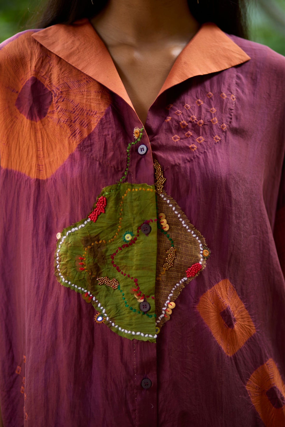 Bandhni Kaftan Shirt