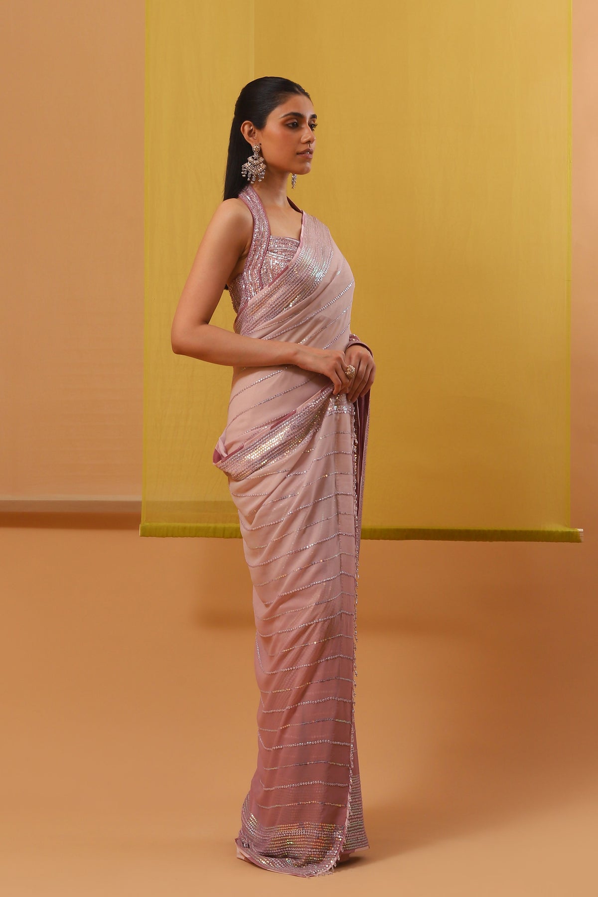 Soft Pink Rufi Saree Set