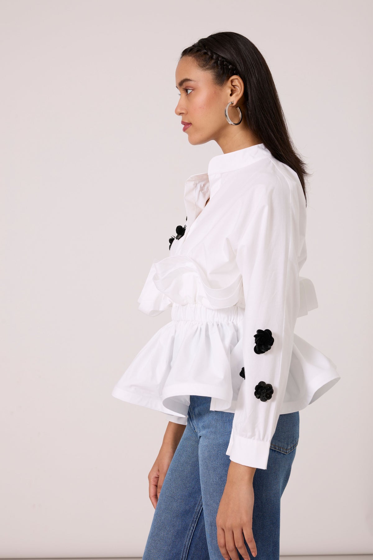 Alexa Applique Bright White Shirt