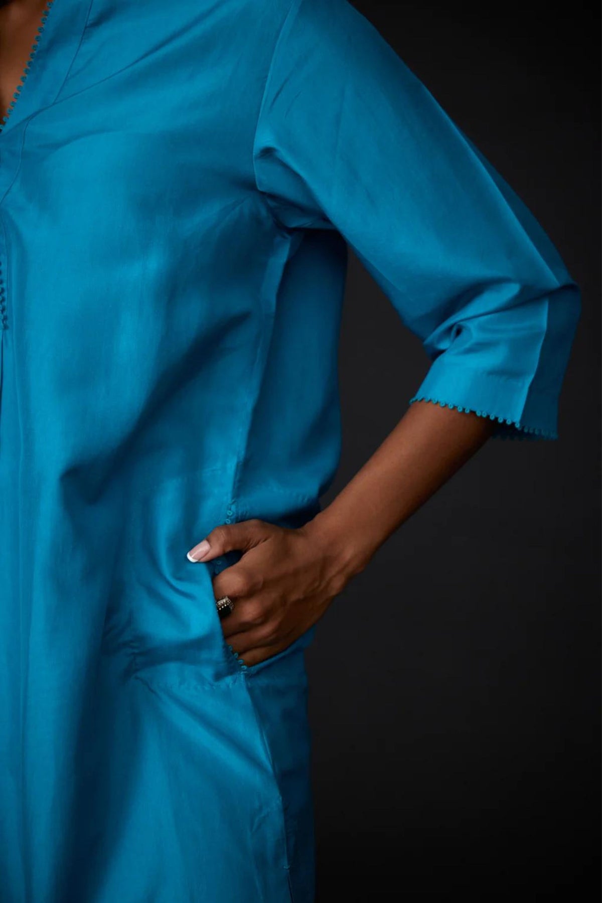 Turquoise Blue Tunic With Trouser