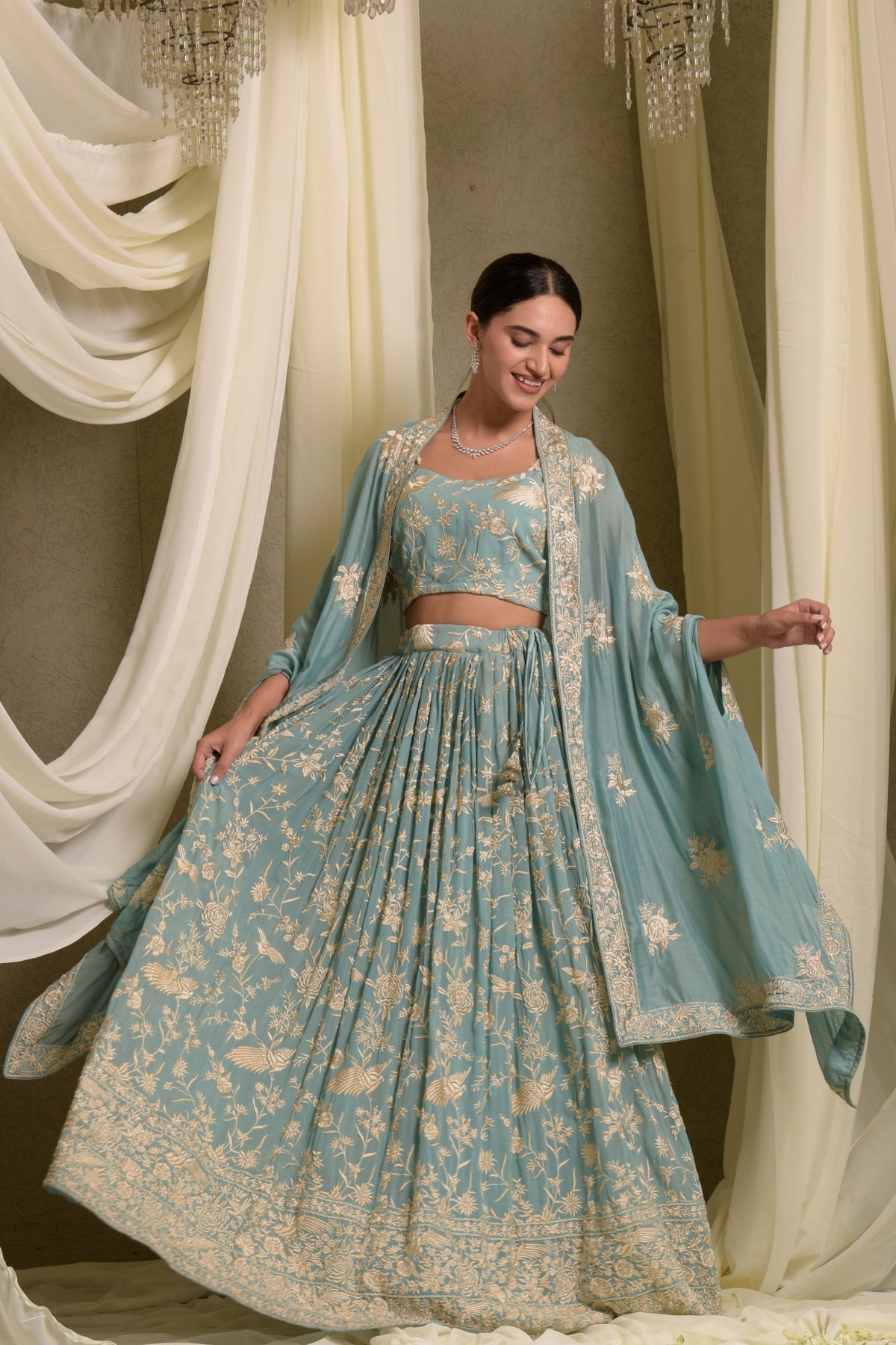 Reyna Gara Glazed Lehenga Set