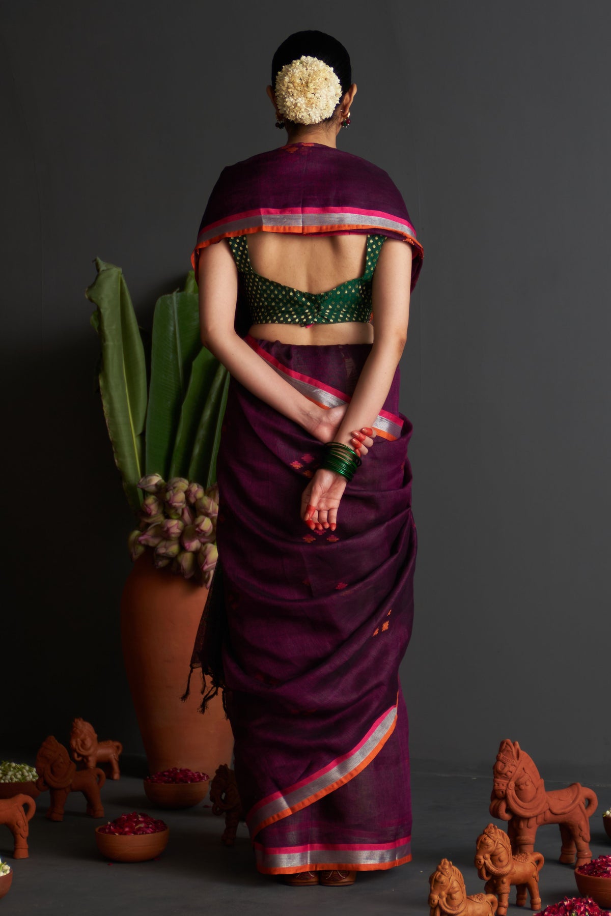 Bulbul Purple Saree