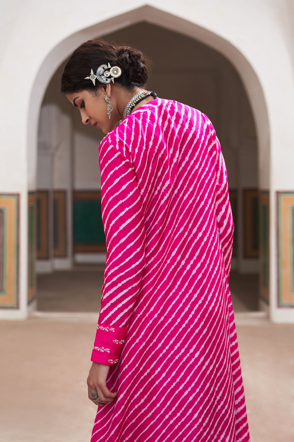 Leheriya High Low Kurta