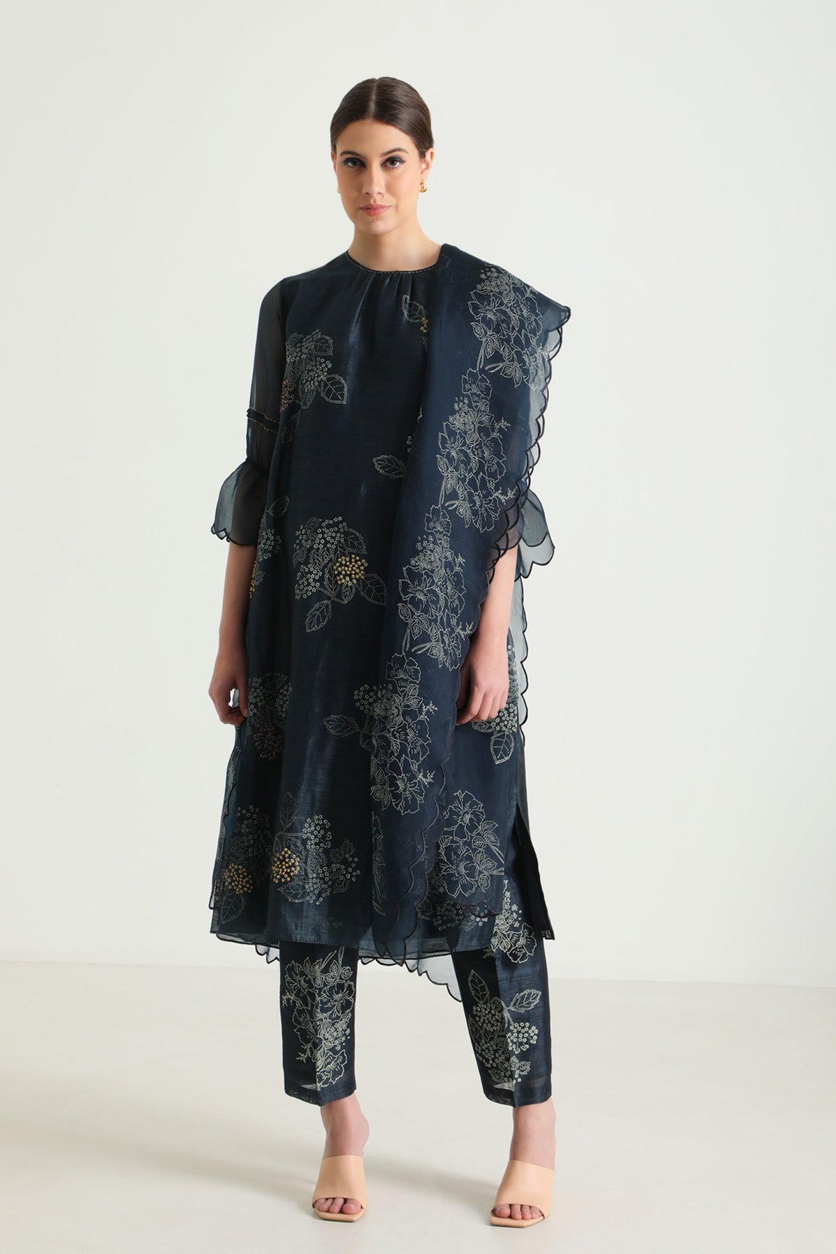 Indigo Printed Kurta Set