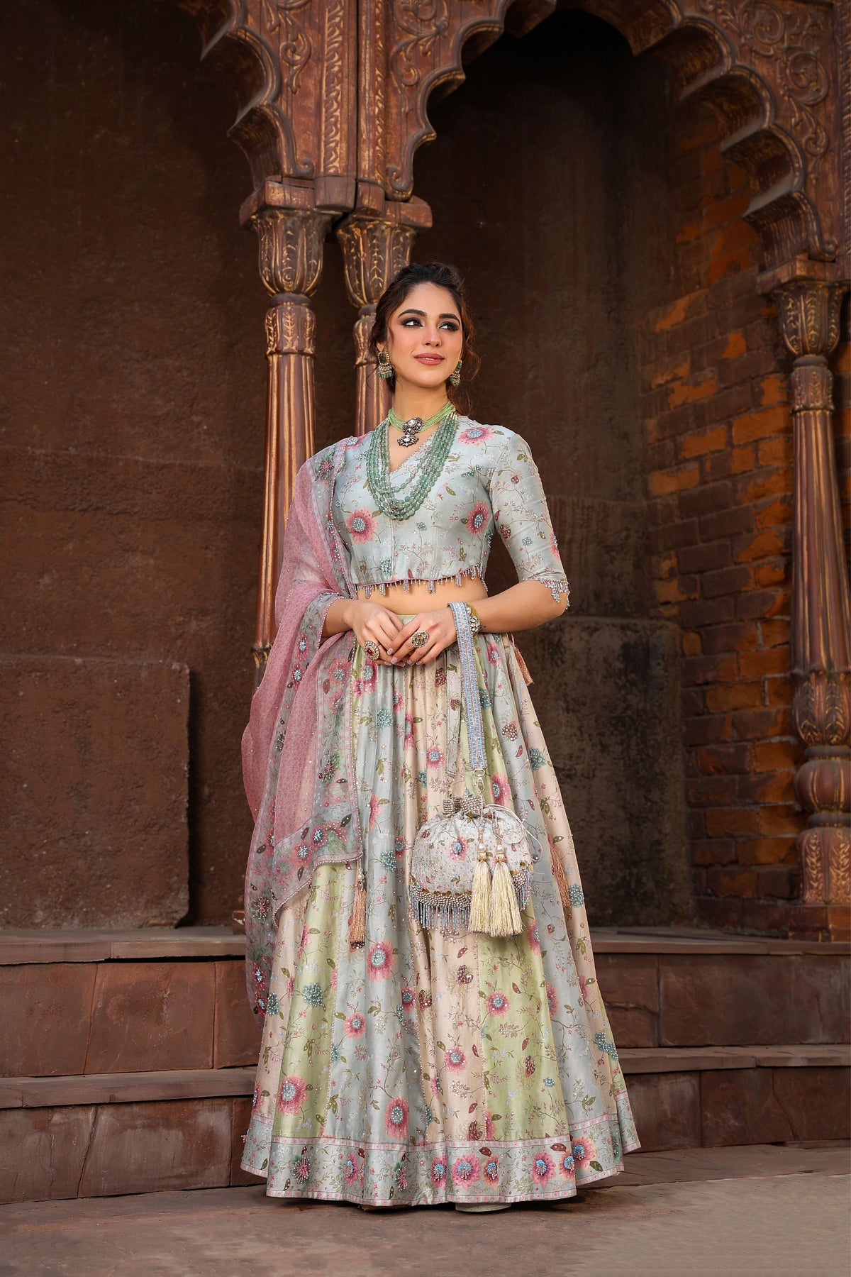 Mughal Sorbet Lehenga Set