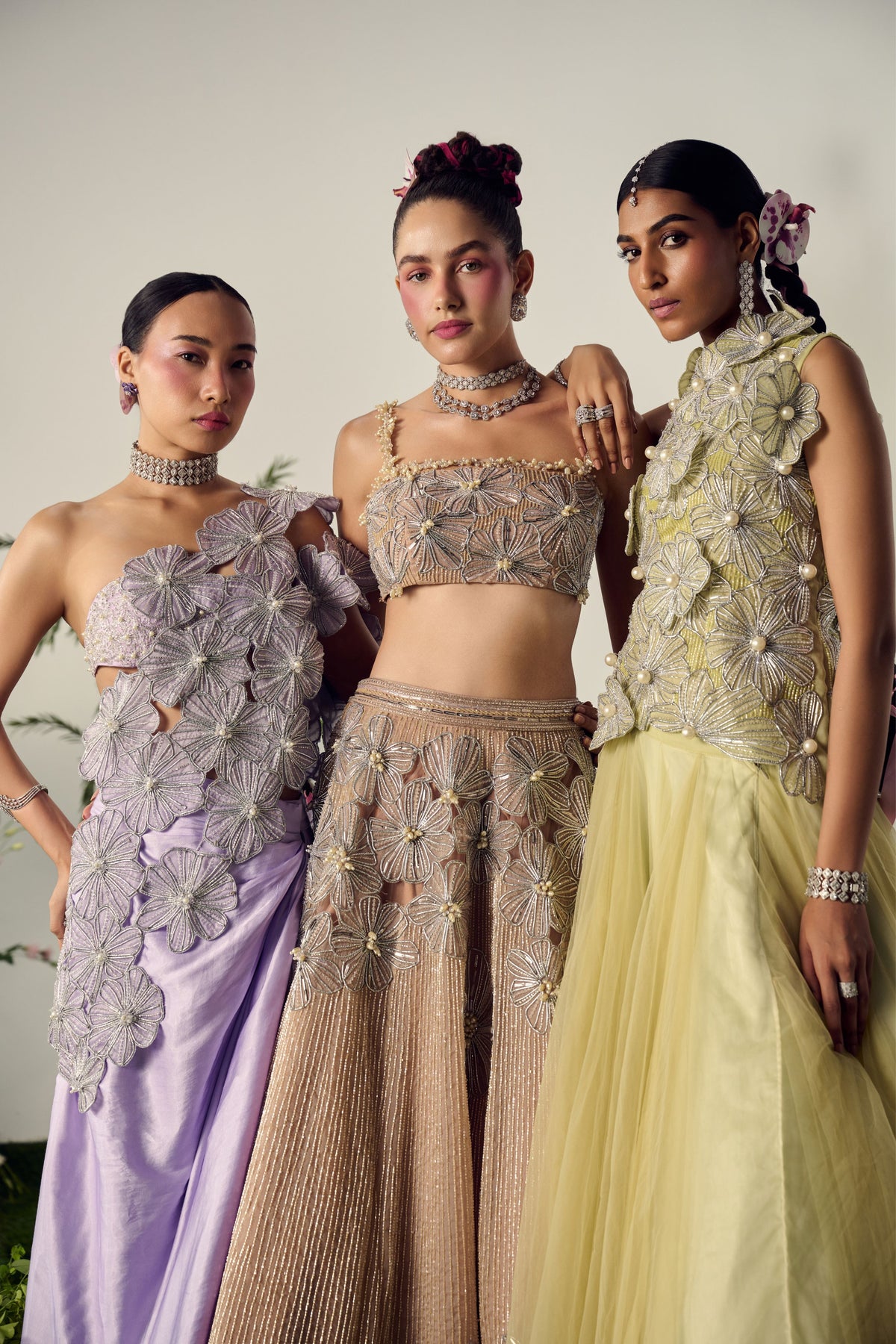 A Nude Lehenga Set