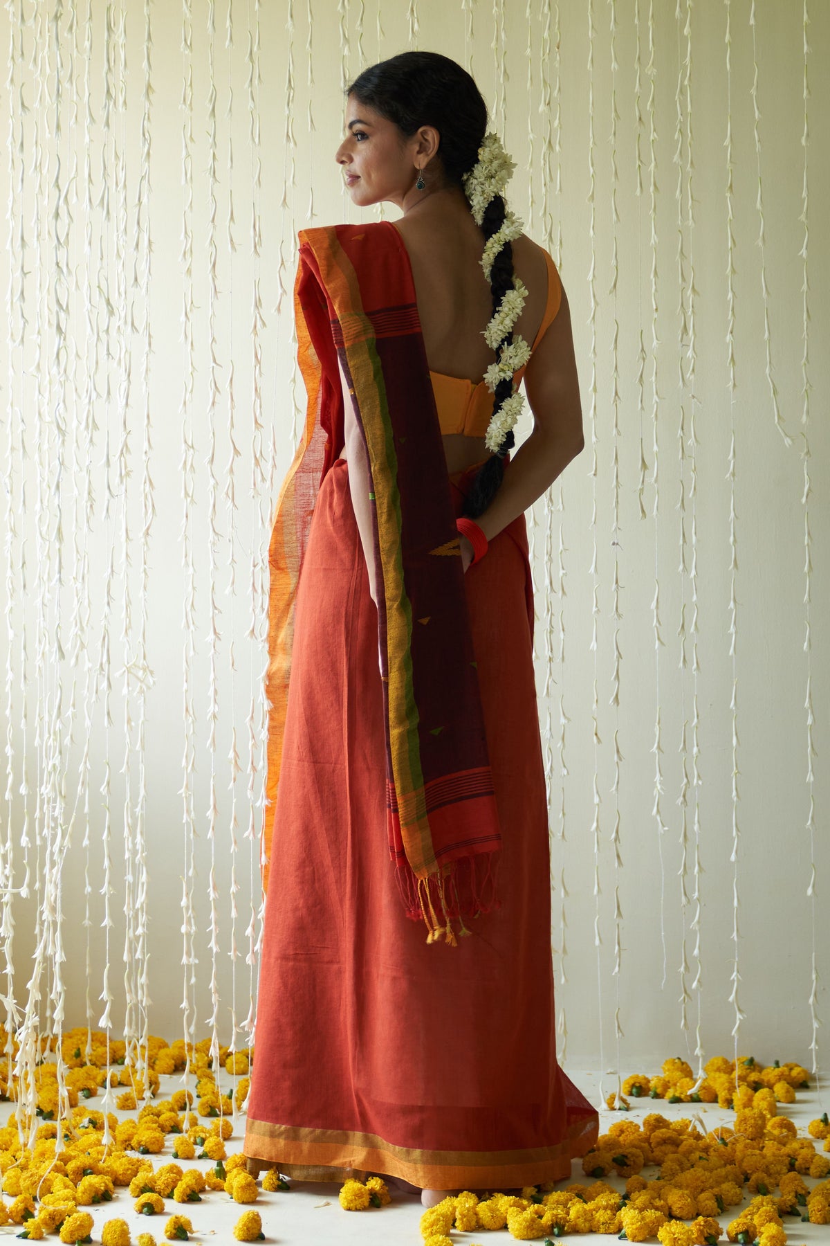 Ila Orange Saree