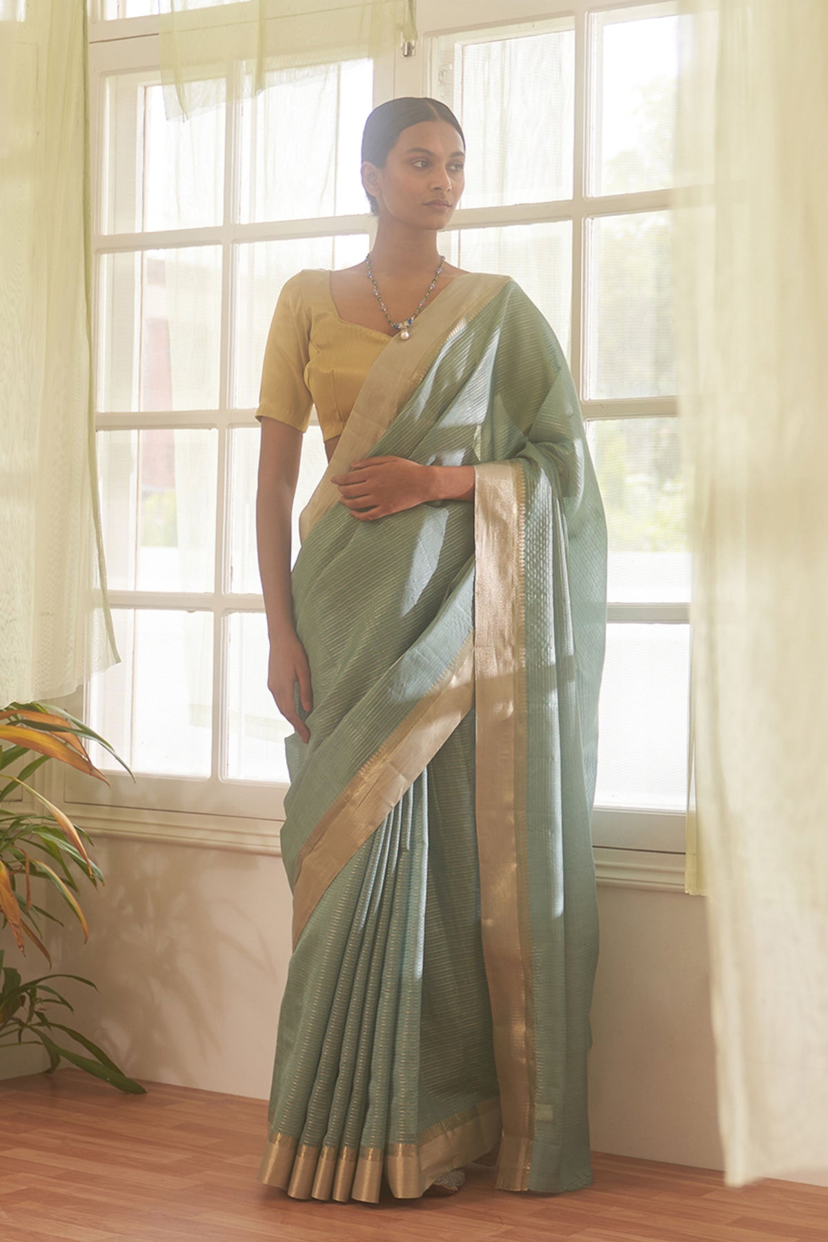 Lekha Teal Saree