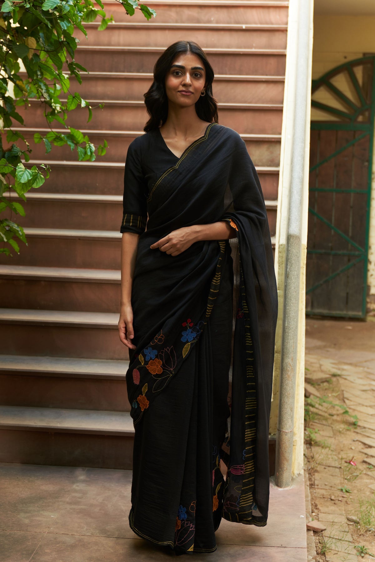 Coal Saree Set