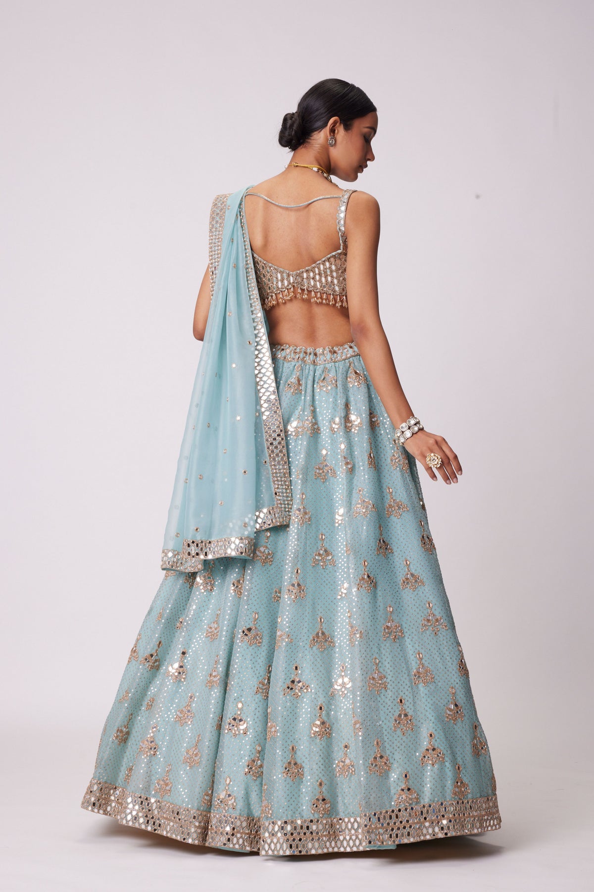 Powder Blue Lehenga Set