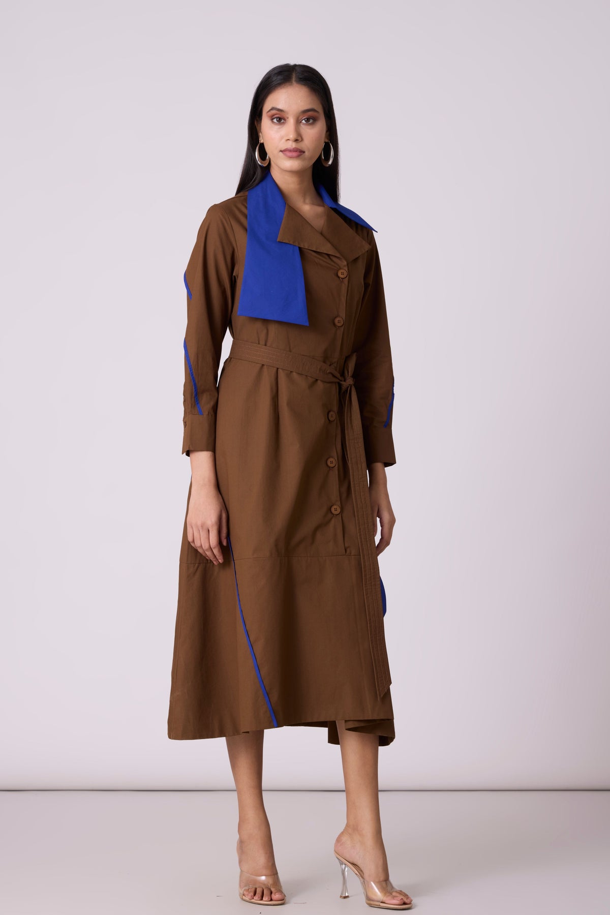 Nexi Olive Brown Dress