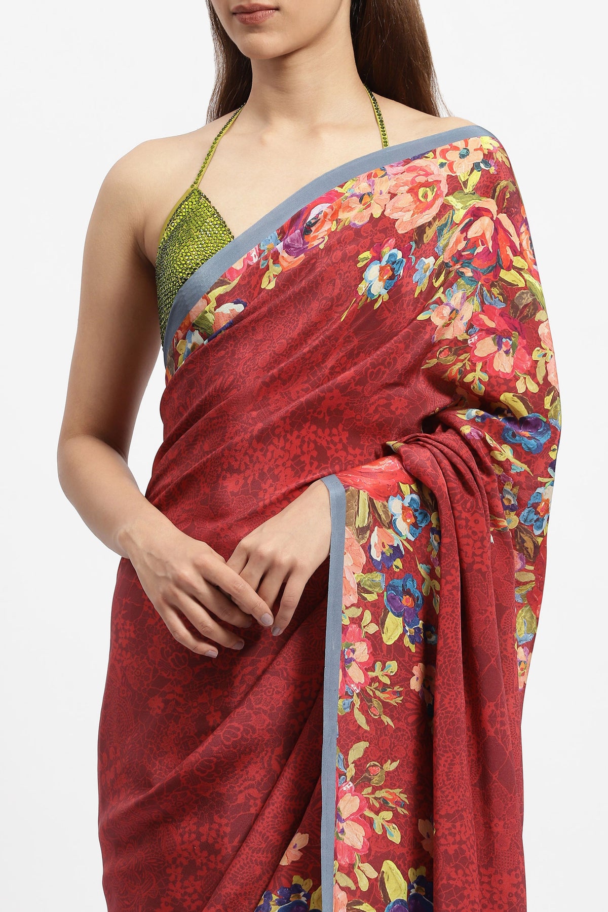 Seeing Red Printed Saree