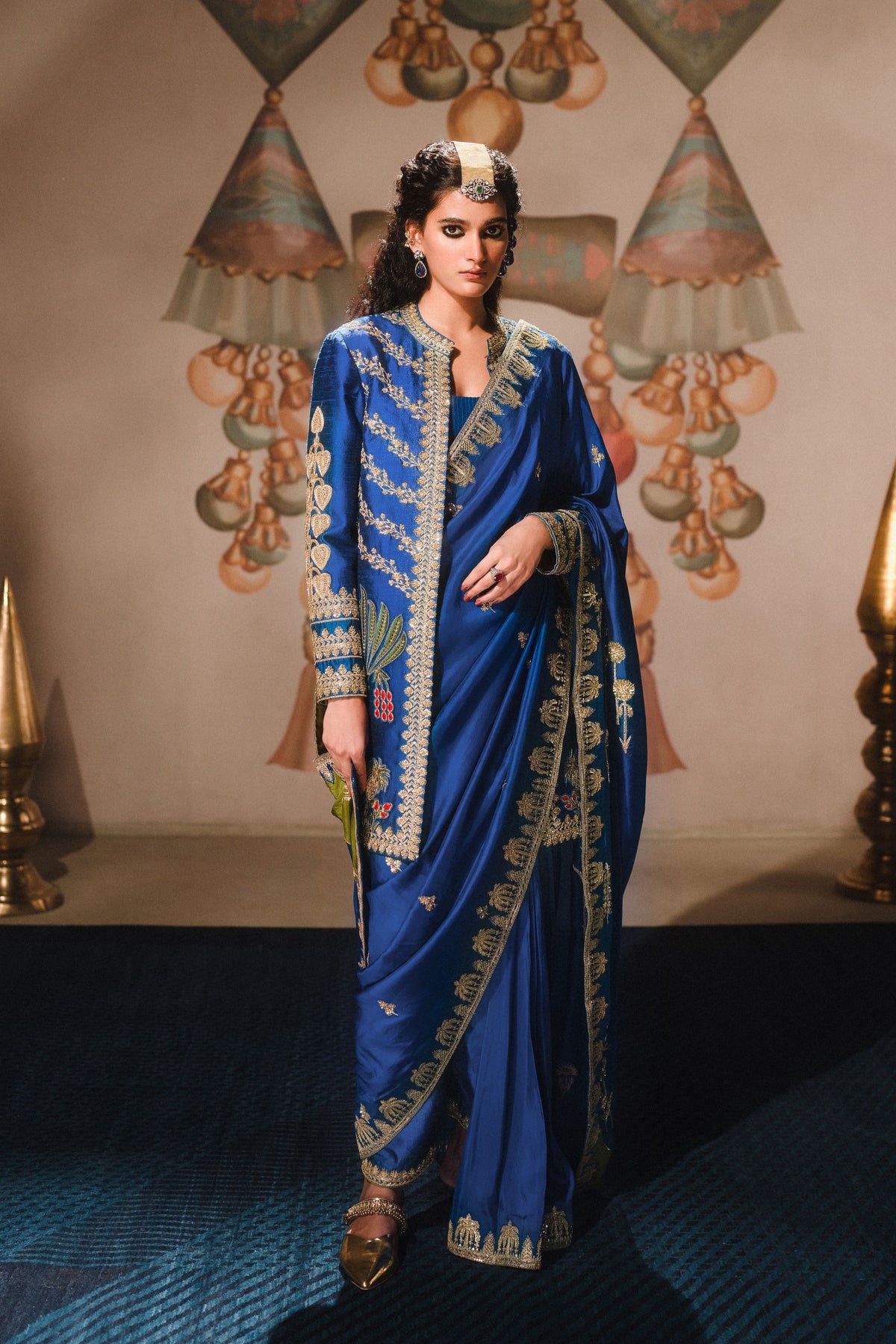 The Neel Bahar Saree With Jacket