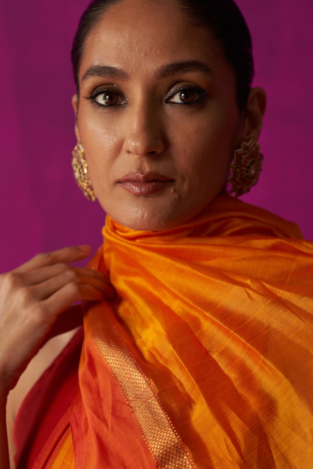 Uma Orange Saree