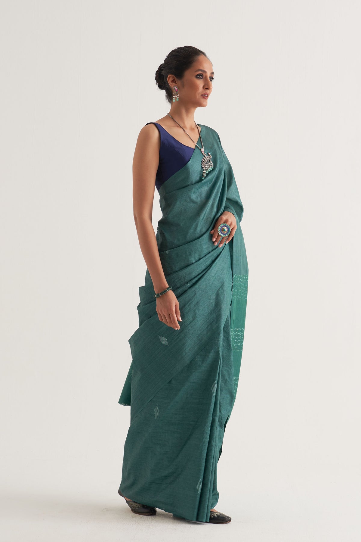 Mayur Green Saree