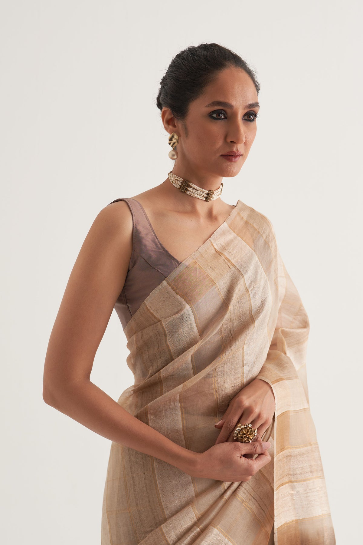 Chhavi Beige Saree