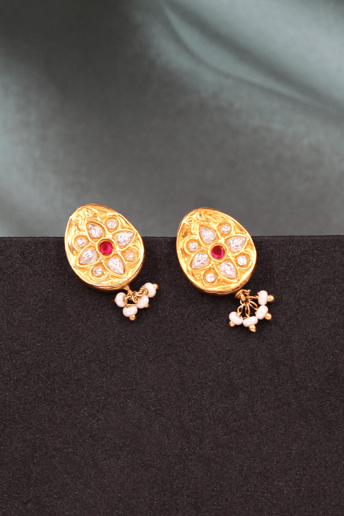 Ornate Splendor Kundan Earrings.