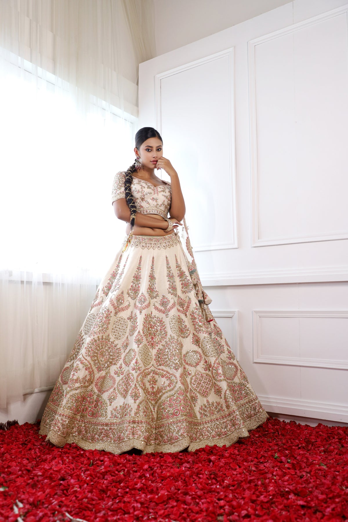 Vrinda Ivory Lehenga Set