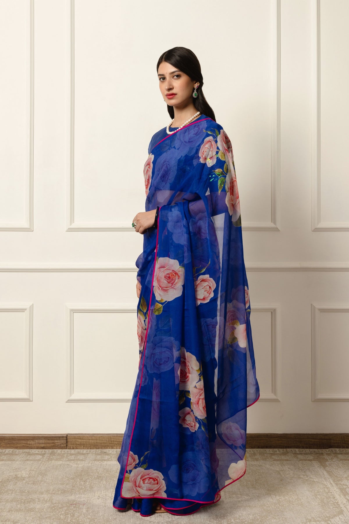 Ophelia Printed French Chiffon Saree