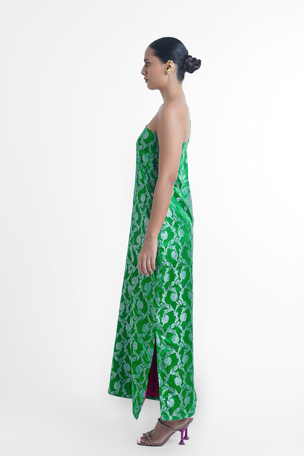 Green Kajol Kaftan Dress