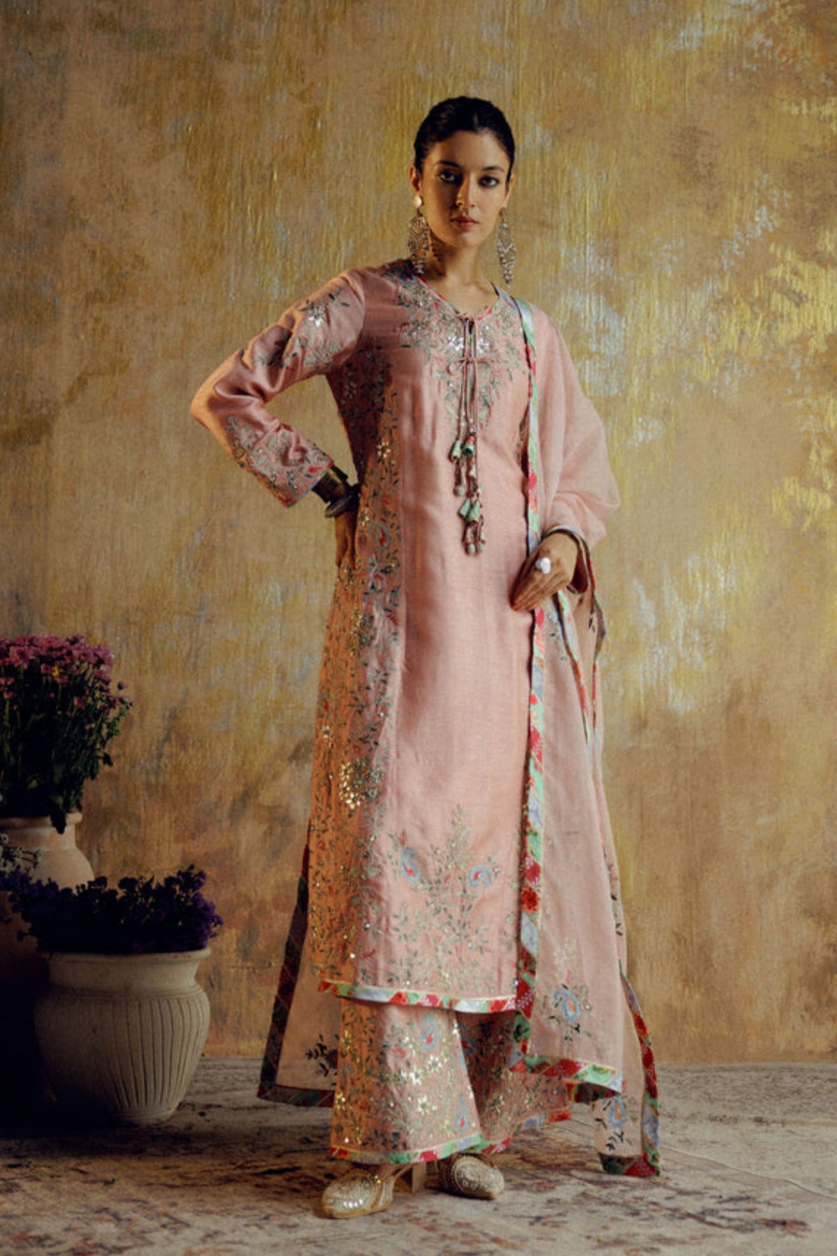 Old Rose Jugnu Kurta Set