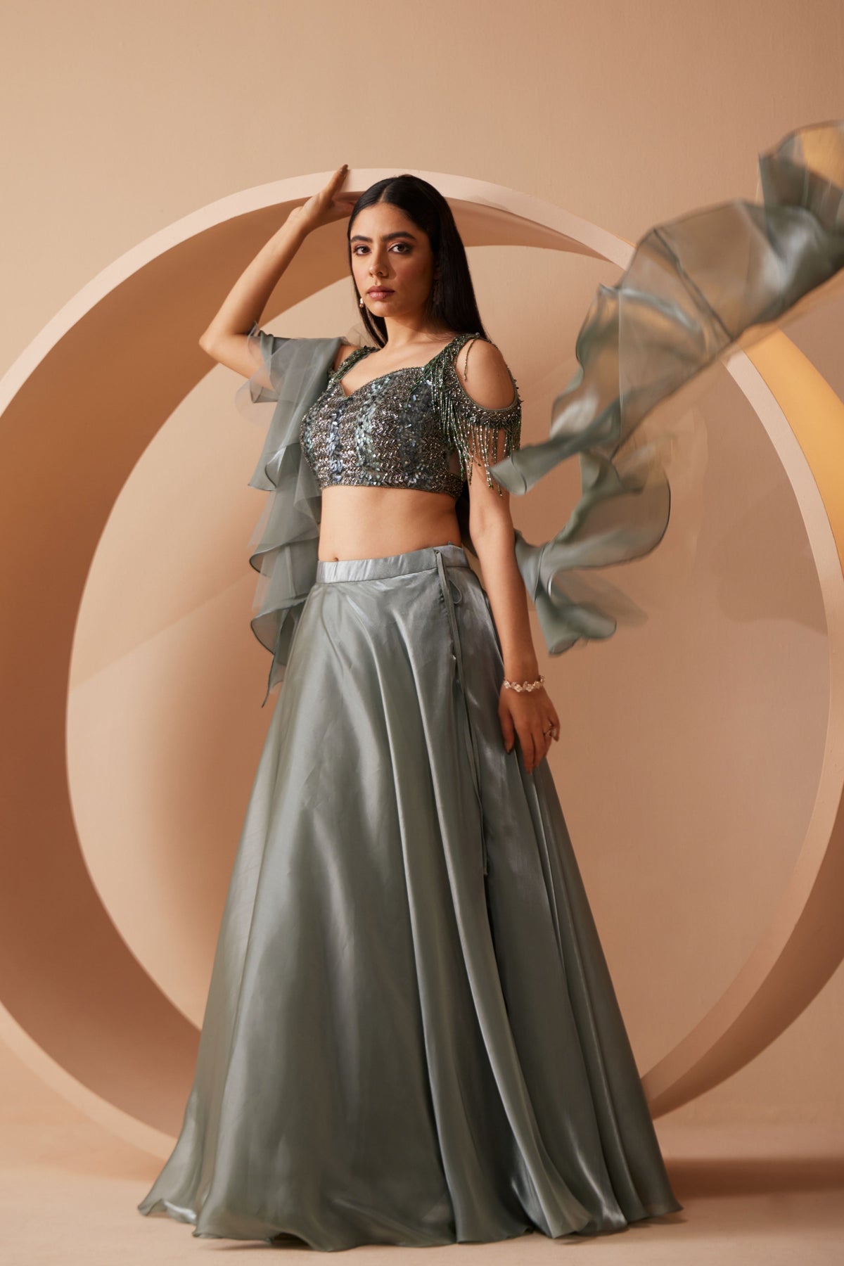 Renne Green Lehenga Set