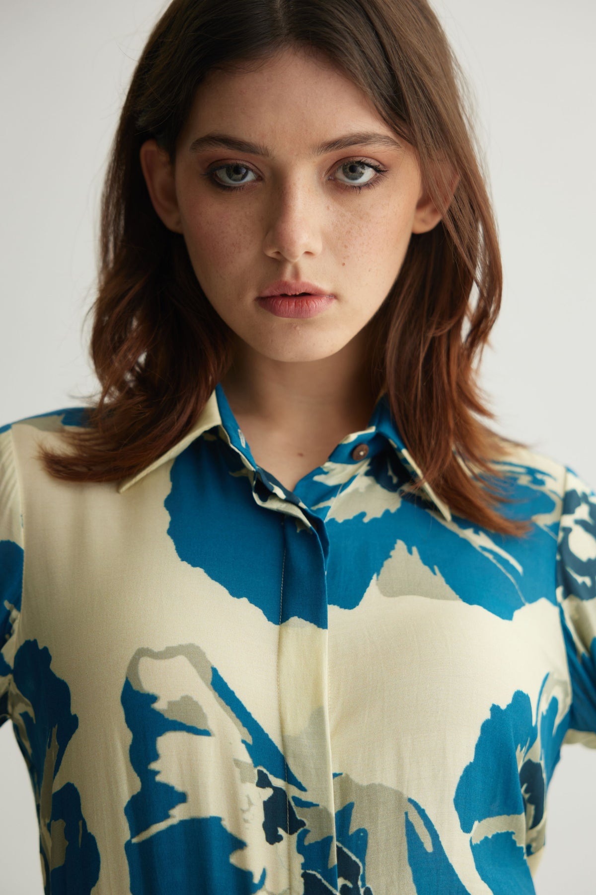 Blue Floral Shirt