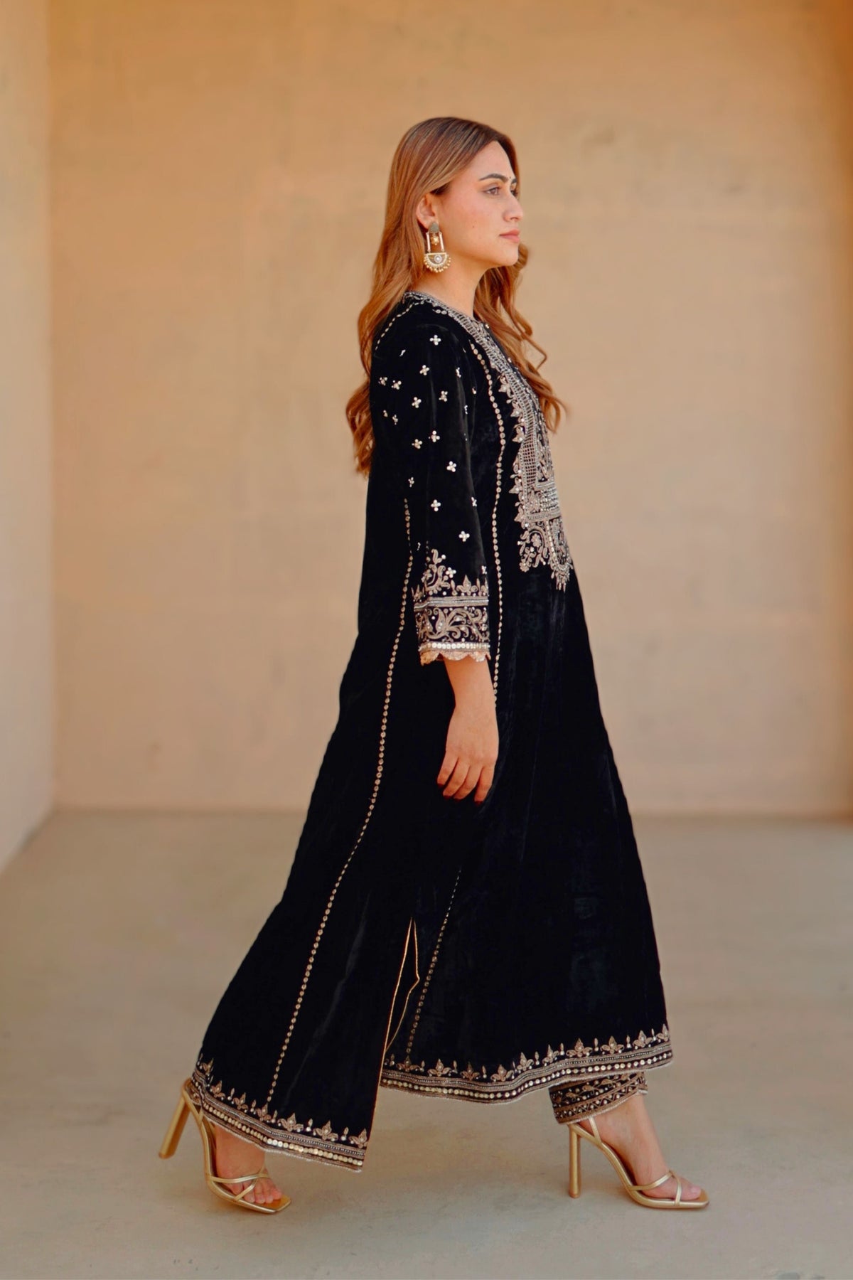 Marya A-line Black Kurta Set