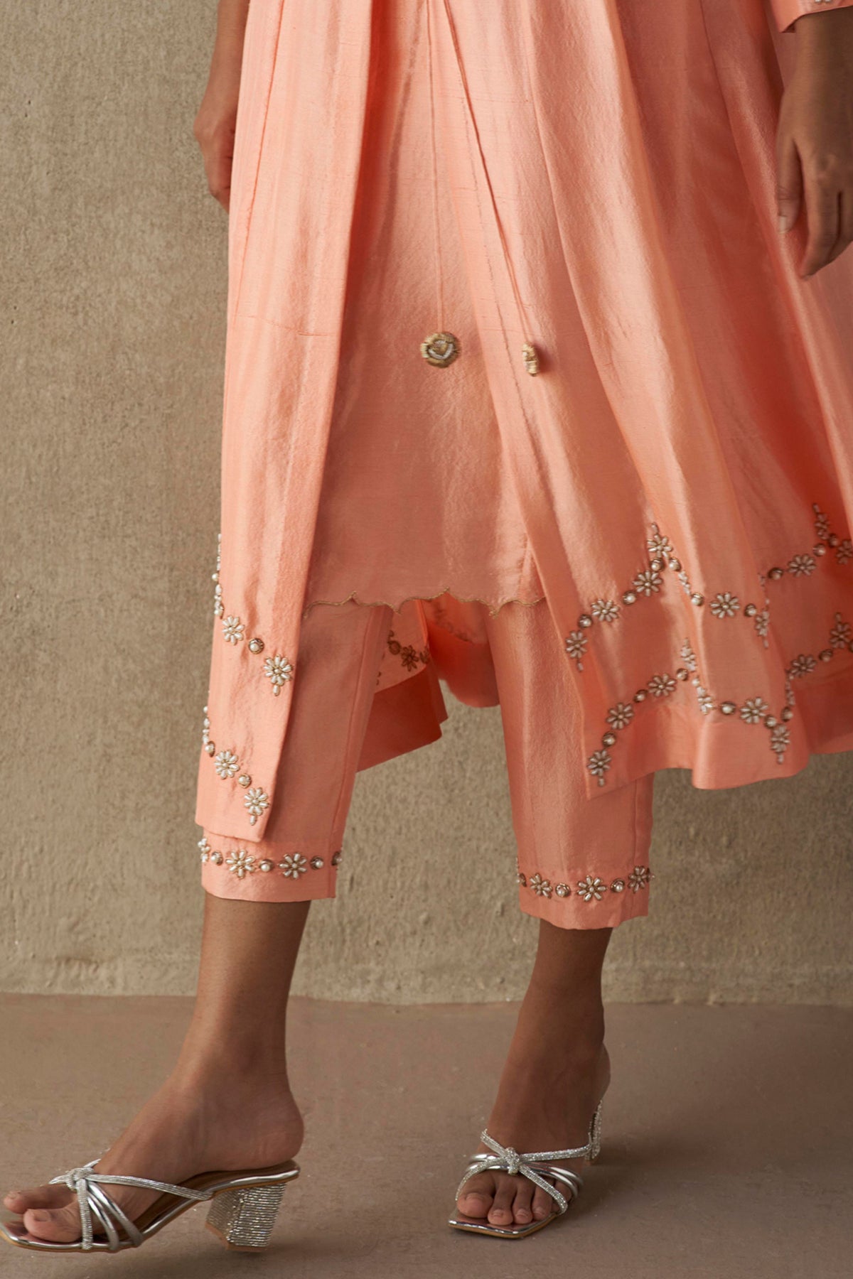 Rafat Coral Anarkali Set