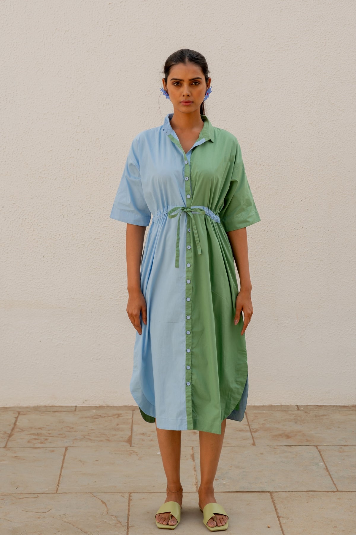 Periwinkle Meadows Shirt Dress